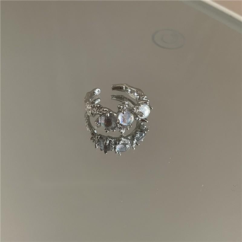 Cincin Kristal Permata Gaya Korea Untuk Aksesoris