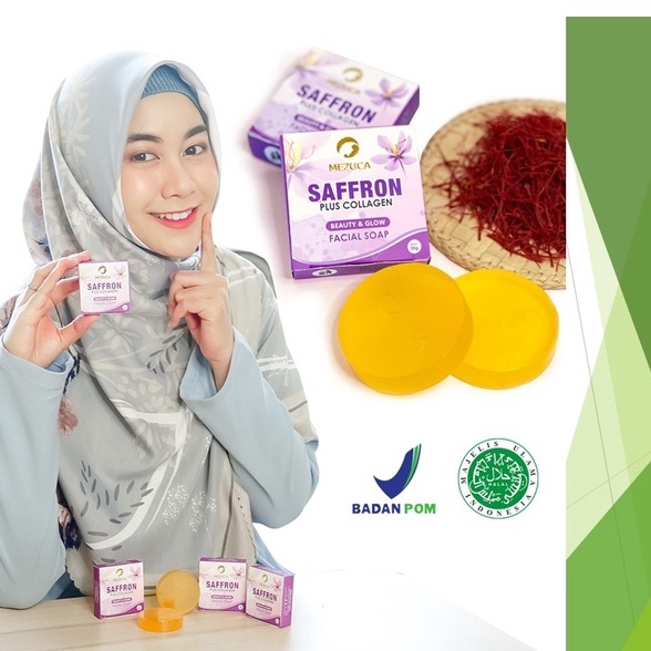 sabun saffron original 100% asli untuk Menghilangkan Jerawat dan Memutihkan Wajah