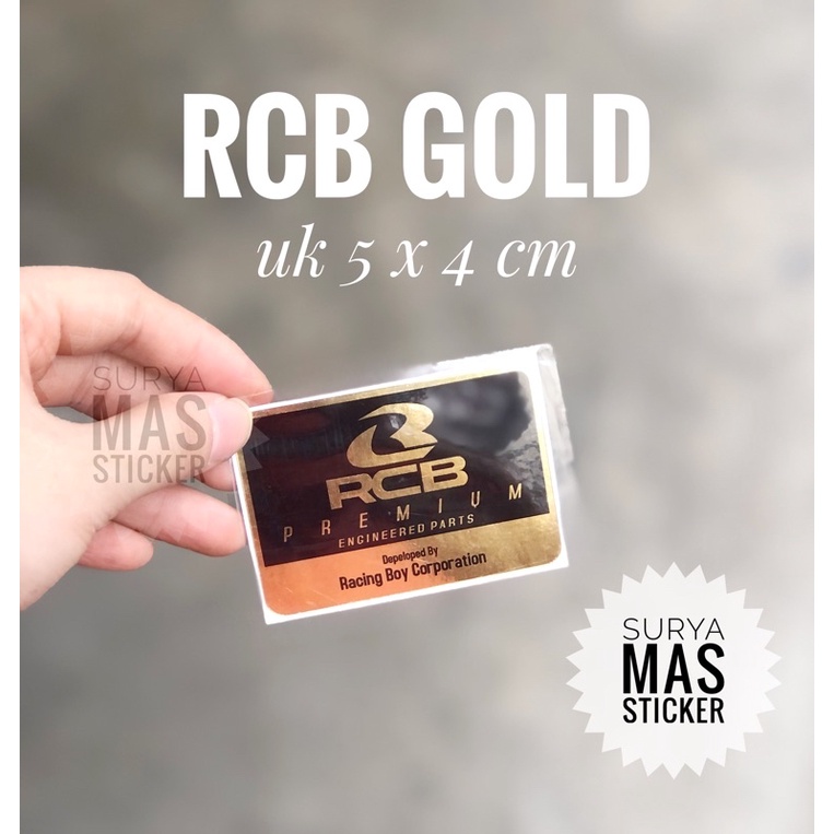 stiker rcb racing boy shock gold premium
