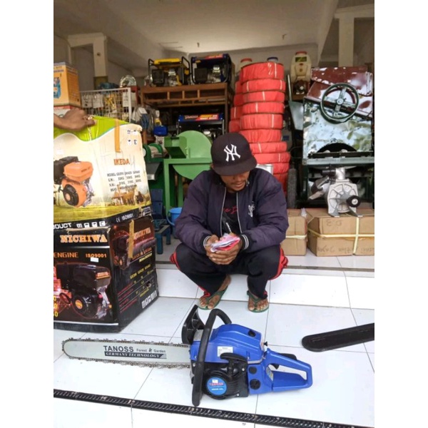Mesin Gergaji Kayu Chain Saw 22 inchi TANOSS Laser Tip Baja