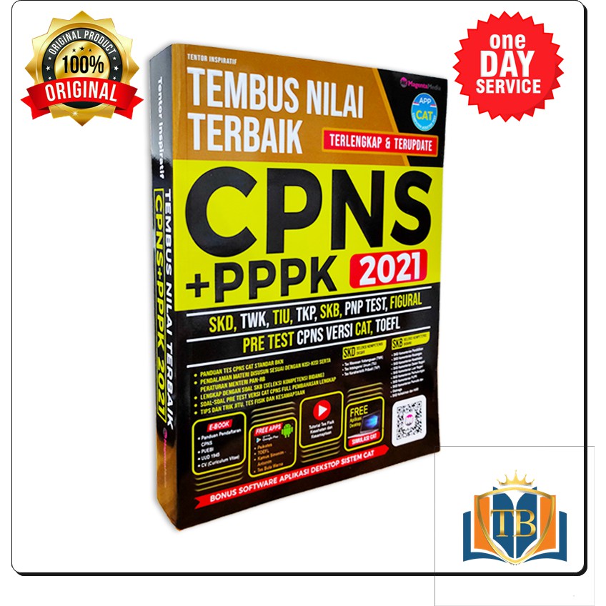 BUKU CPNS TERBARU 2021- BUKU CPNS 2021 - TEMBUS NILAI TERBAIK CPNS + PPPK TERLENGKAP & TERUPDATE