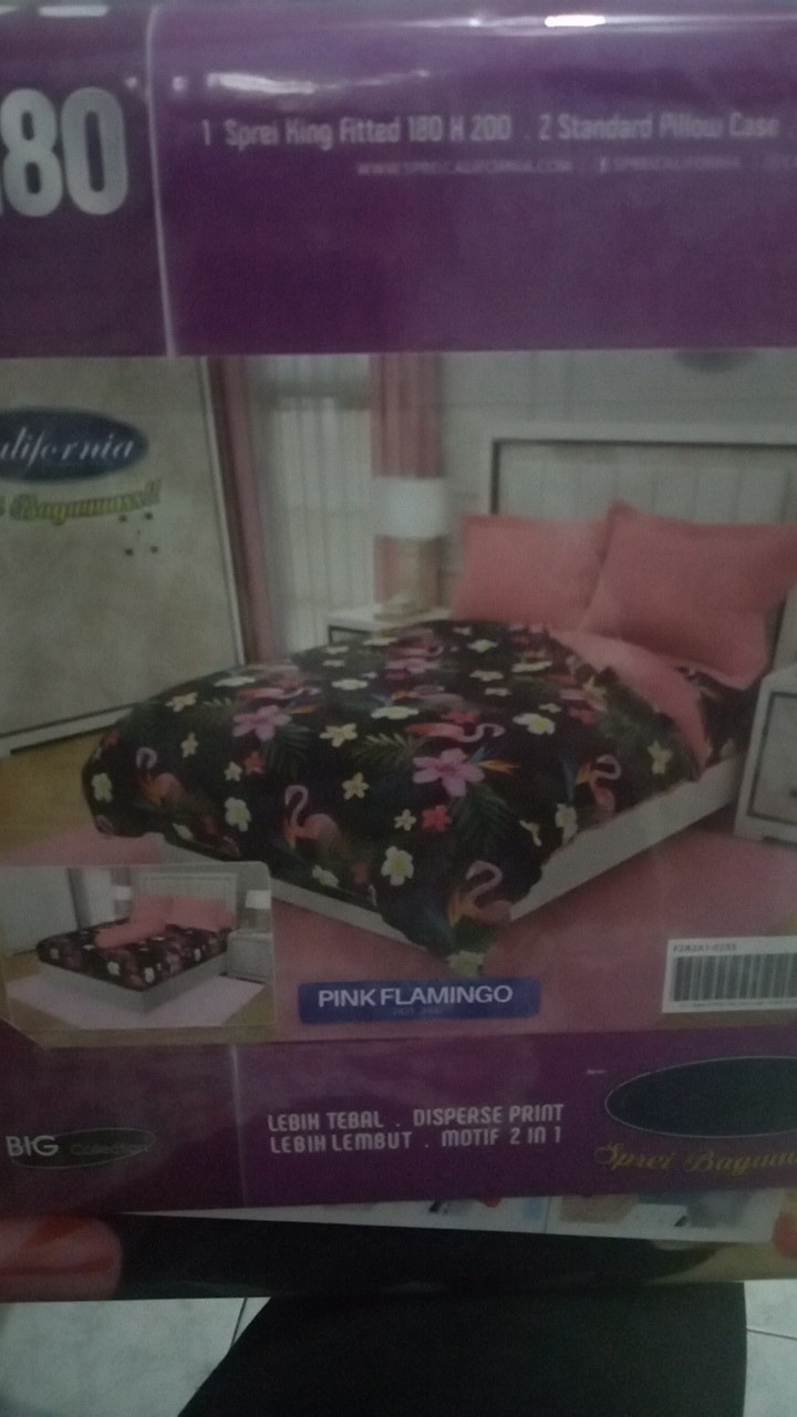 Sprei California No 1 Uk 180x200 Pink Flamingo
