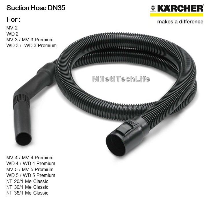 Karcher Suction Hose DN35 For WD2 WD3 WD4 WD5 NT20 NT30 NT38 Selang Vacuum