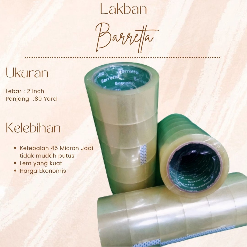 

LAKBAN BENING 2 INCH X 80 YARD / 45 mm X 80 YARD 1 SLOP