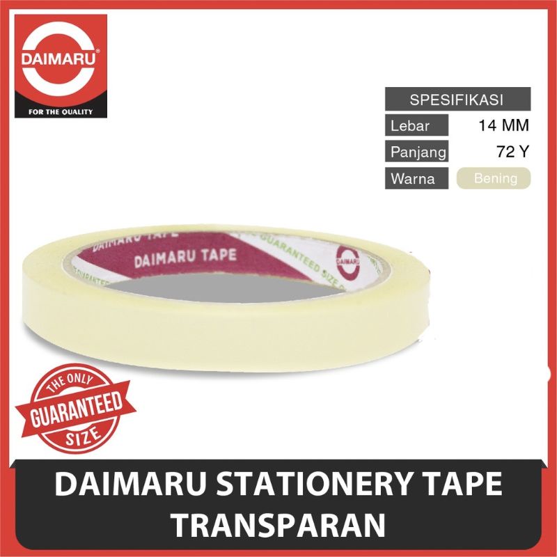 

COD alat tulis stationery Isolasi / Lakban Opp Daimaru 12mm x 72 Yard ( 1 roll )