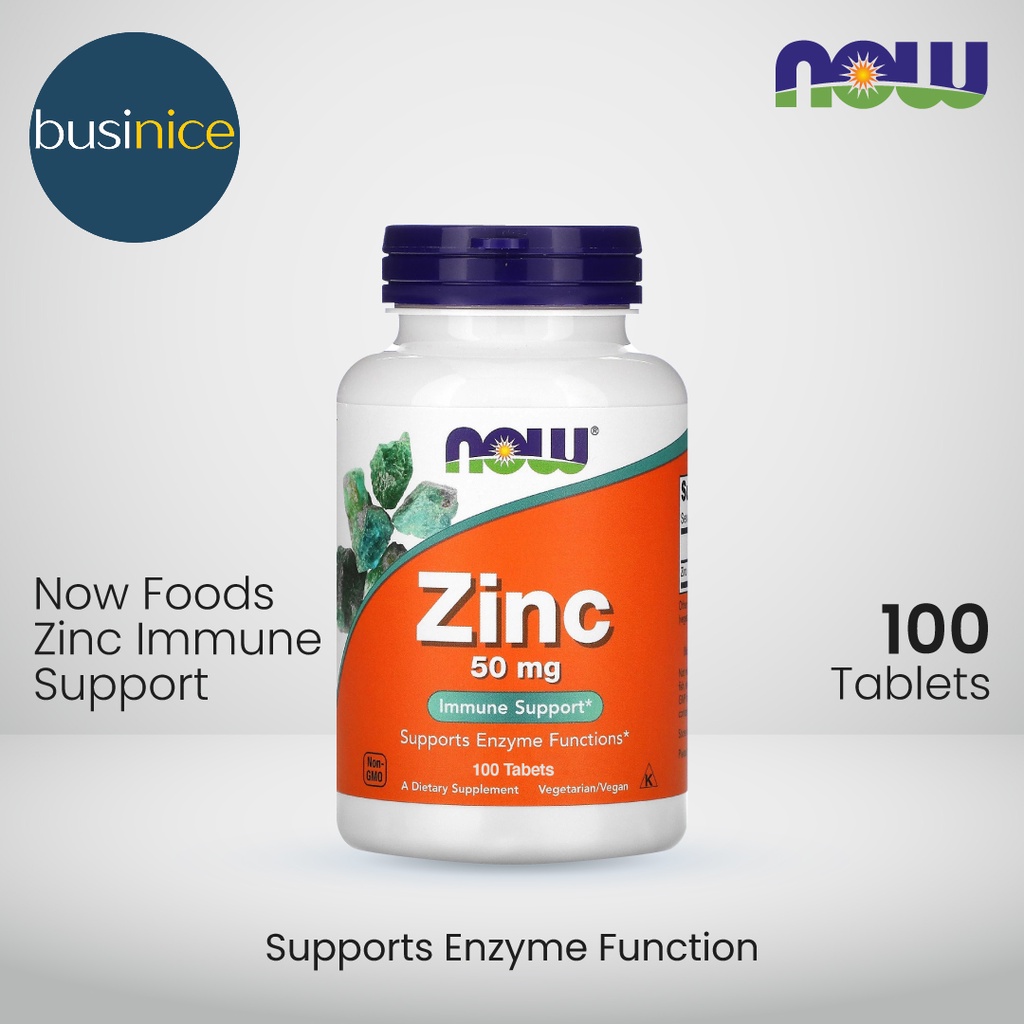 Now Foods Zinc 50 mg 100 Tablets