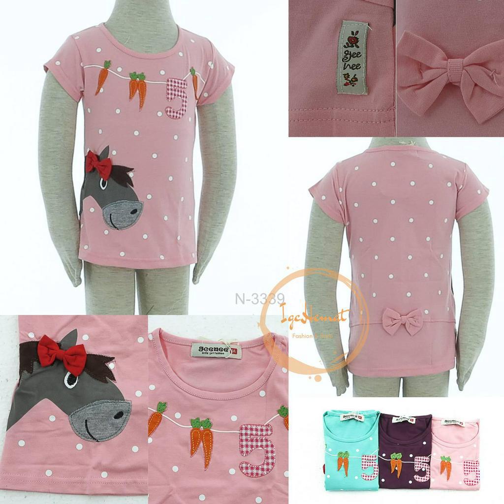 KAOS OBLONG ANAK PEREMPUAN LENGAN PANJANG GEENEE[N3339]