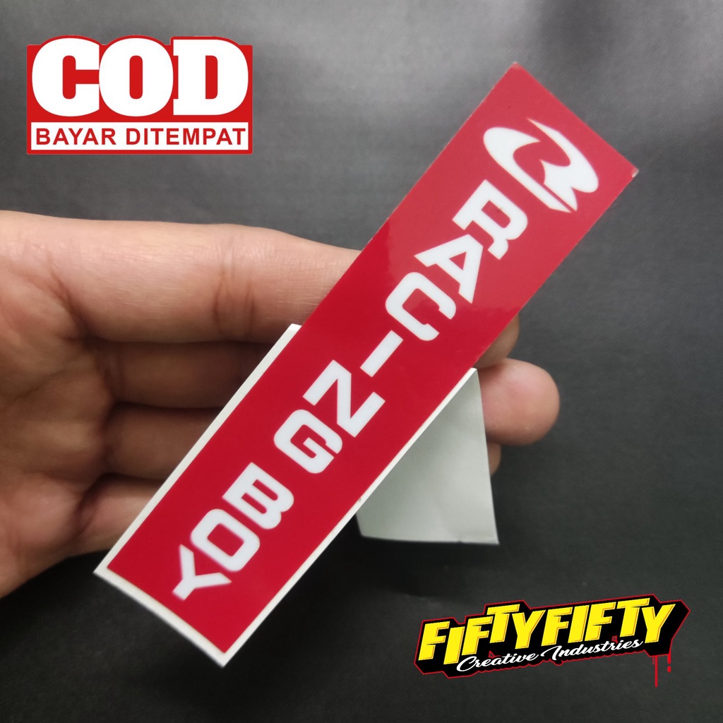 Stiker Print Cut RCB RACING BOY Stiker Printing Laminasi Glossy Tahan Air Stiker Motor Mobil Helm Sudah Membentuk Pola Desain