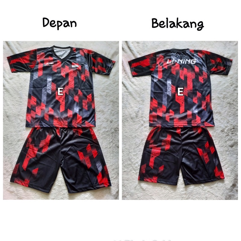 setelan baju anak badminton lining  2022 terbaru