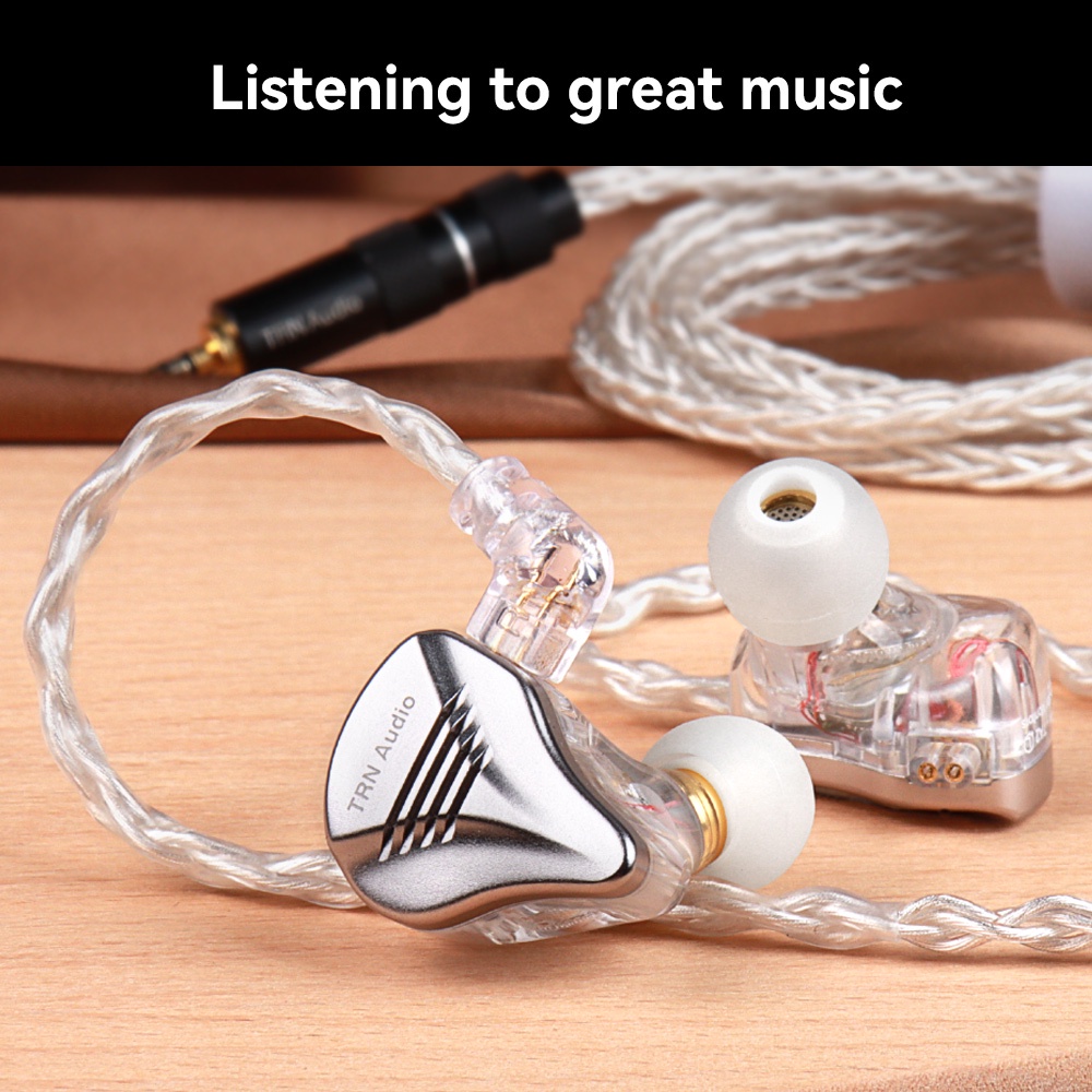 Trn TN 8 Core Kabel Earphone HIFI Lapis Silver Pengganti 3.5 / 2.5 / 4.4mm MMCX / QDC / 2PIN