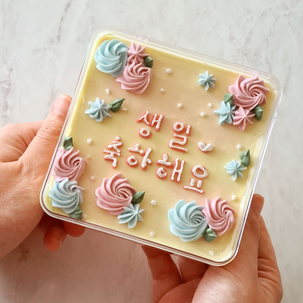 

Korean dessert box / cake box design bunga