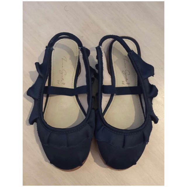 Preloved flat sandal zara baby navy