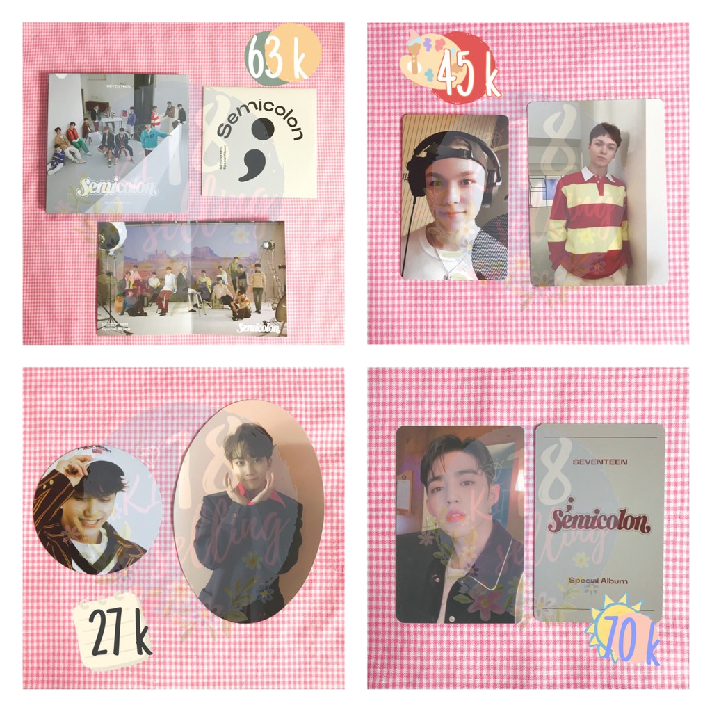 SEVENTEEN PHOTOCARD PC SEMICOLON MINGYU VERNON JEONGHAN SCOUPS SEUNGKWAN BENEFIT WEVERSE INTERPARK