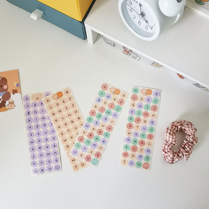 Candy Color Alphabet Stickers Journal Diary Scrapbooking Labels Stationery DIY Decor Kawaii Stickers