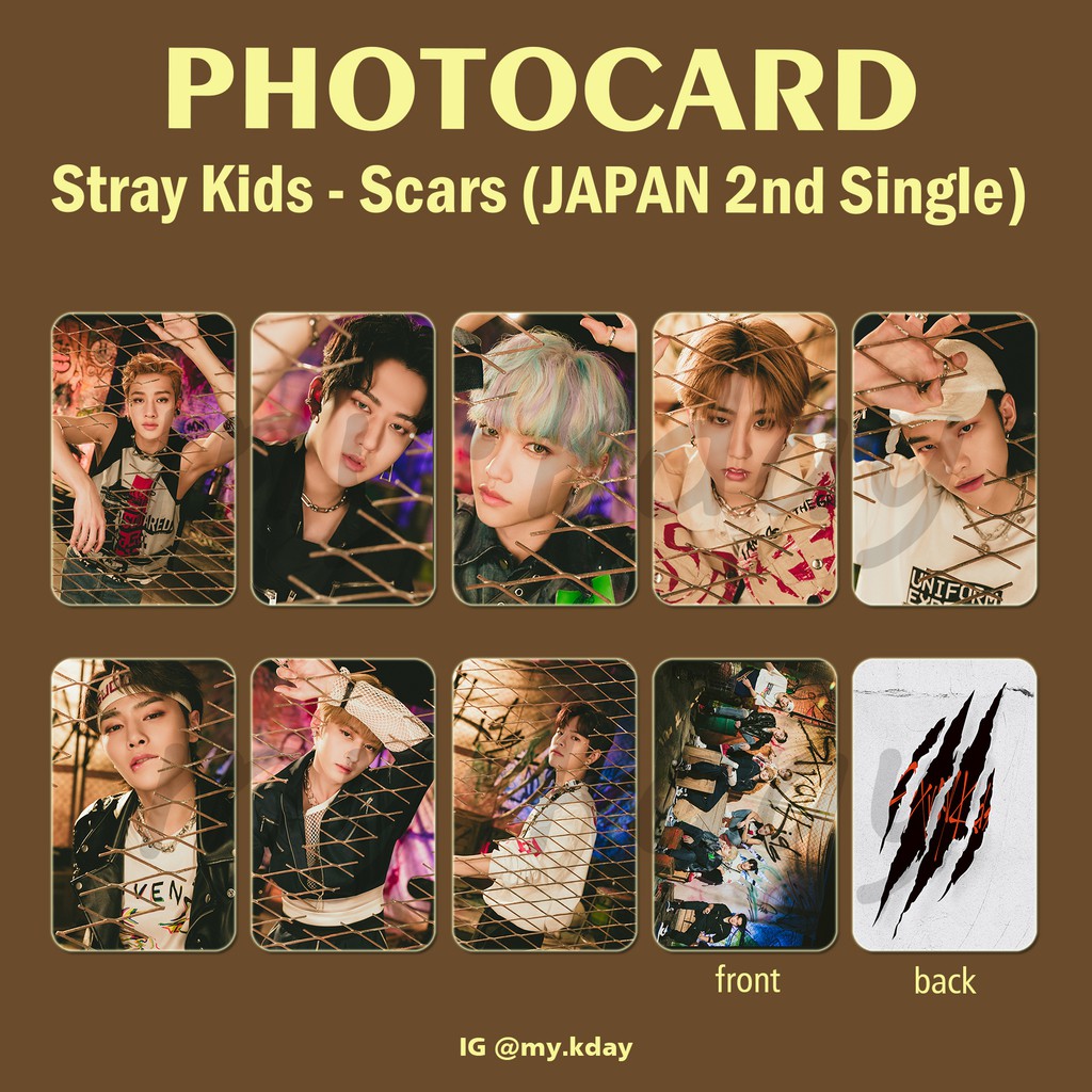 PC-0641, Unofficial Photocard Stray Kids Scars (JAPAN 2nd Single) 2 sisi