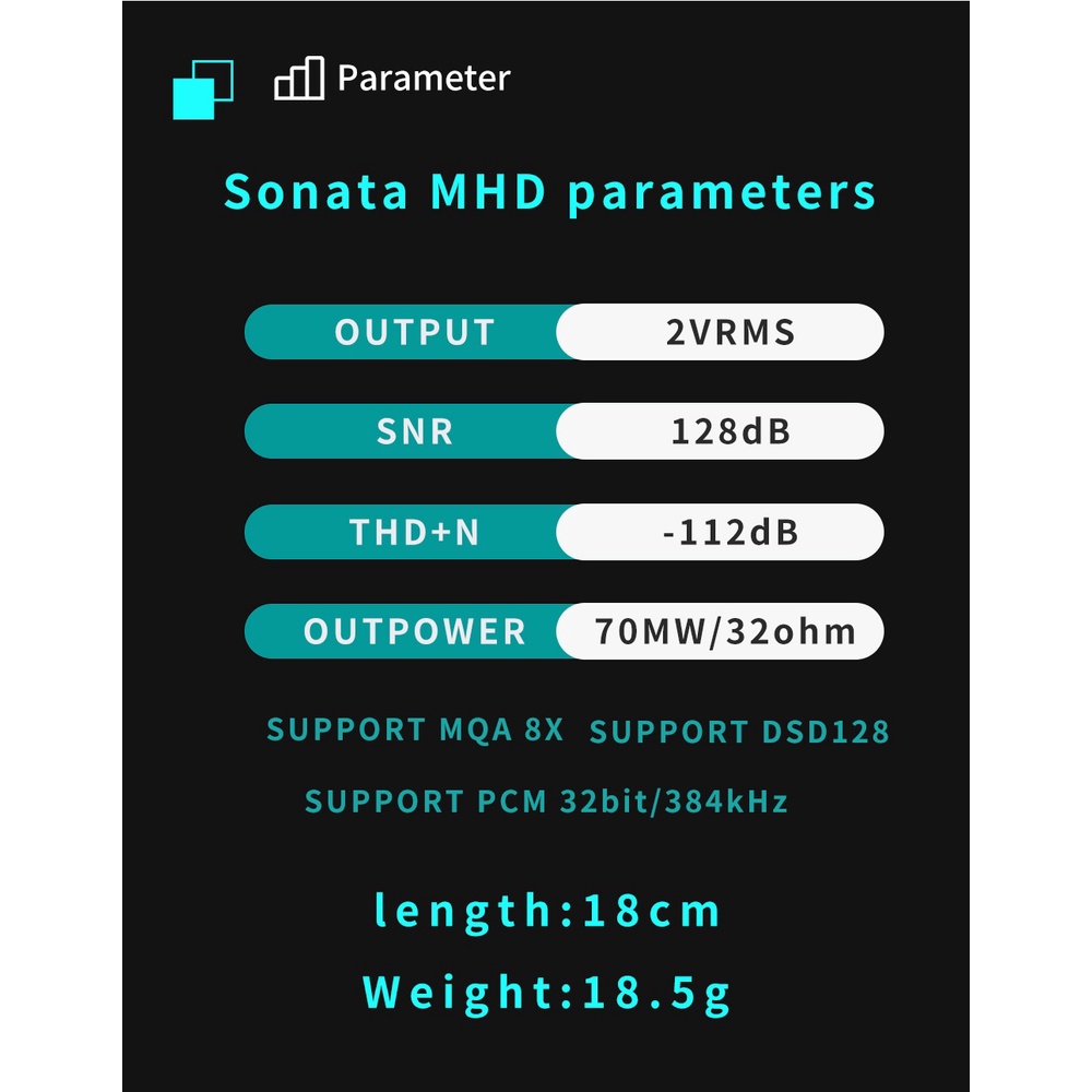 Tempotec Sonata MHD MQA DSD Hiby HiRes USB Audio Dongle