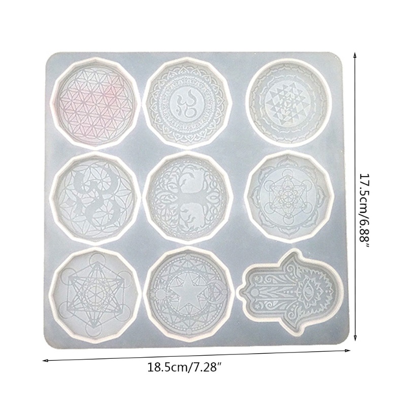 SIY  Flower of Life Pendant Crystal Epoxy Resin Mold Jewelry Earrings Silicone Mould