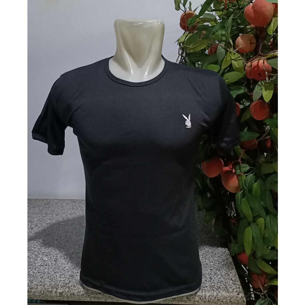 Kaos Playboy Bordir warna Hitam
