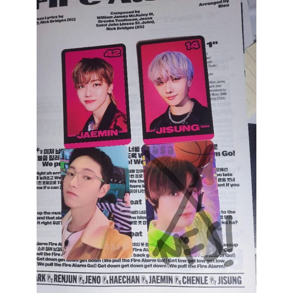 pc selca konsep trading card b ver glitch mode renjun jaemin jisung