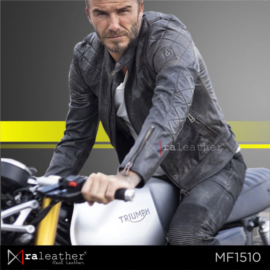 Jaket Kulit Pria Replika David Beckham - MF1510 100% Kulit Domba Asli Garut RA Leather Original