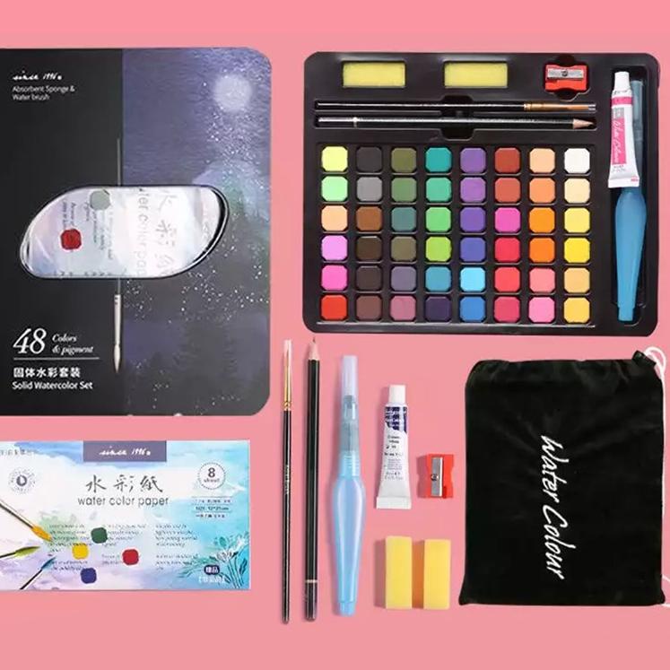 

Stok terbatas!.. 36/48Water Color Set - Alat Cat Air Set Alat Melukis Cat Air Cat (Termasuk Kuas dan Kertas Gambara Best Seller