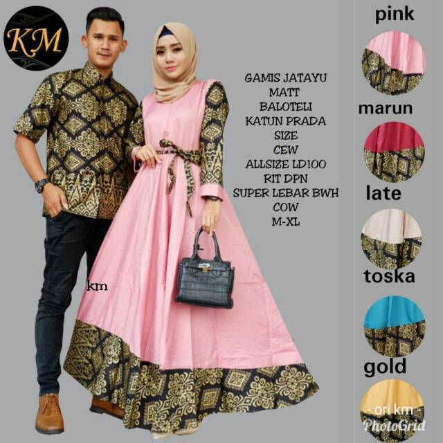 Batik couple gamis jatayu