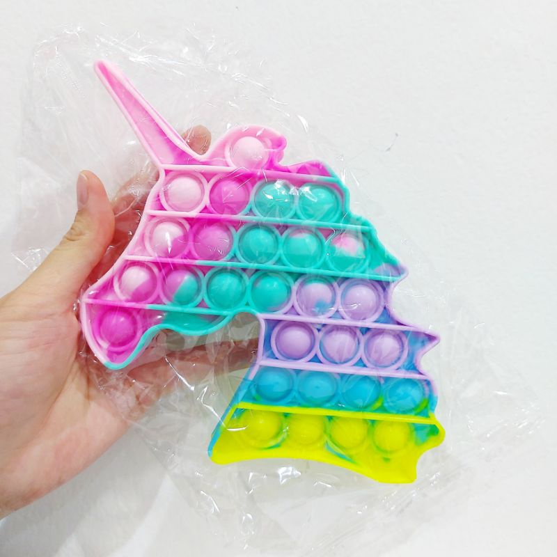 MAINAN POP IT FIDGET TOY MACARON RAINBOW-MACARON-UNICORN