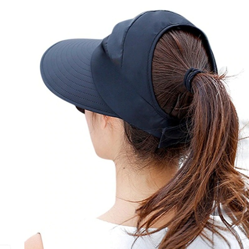 Topi Visor Pantai Wanita Dewasa Korea Kekinian Motif Bunga Navy Golf Cap Girl Fashion BEST K2