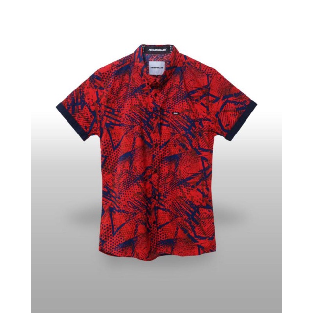 SHIRT / KEMEJA LENGAN PENDEK FRIDAY KILLER GREGORY RED ORIGINAL