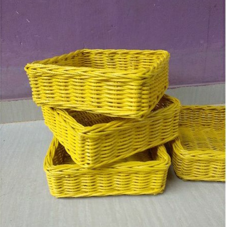 keranjang rotan nampan sedang/parcel/sovenir/kado wadah make up 25x25x9 cm