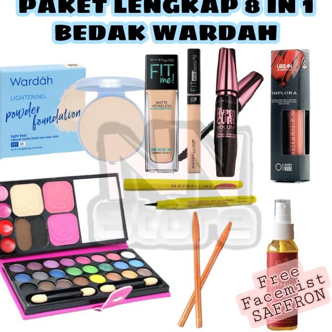 PAKET MAKEUP SET 8IN1 BEDAK WARDAH / PAKET SESERAHAN MURAH