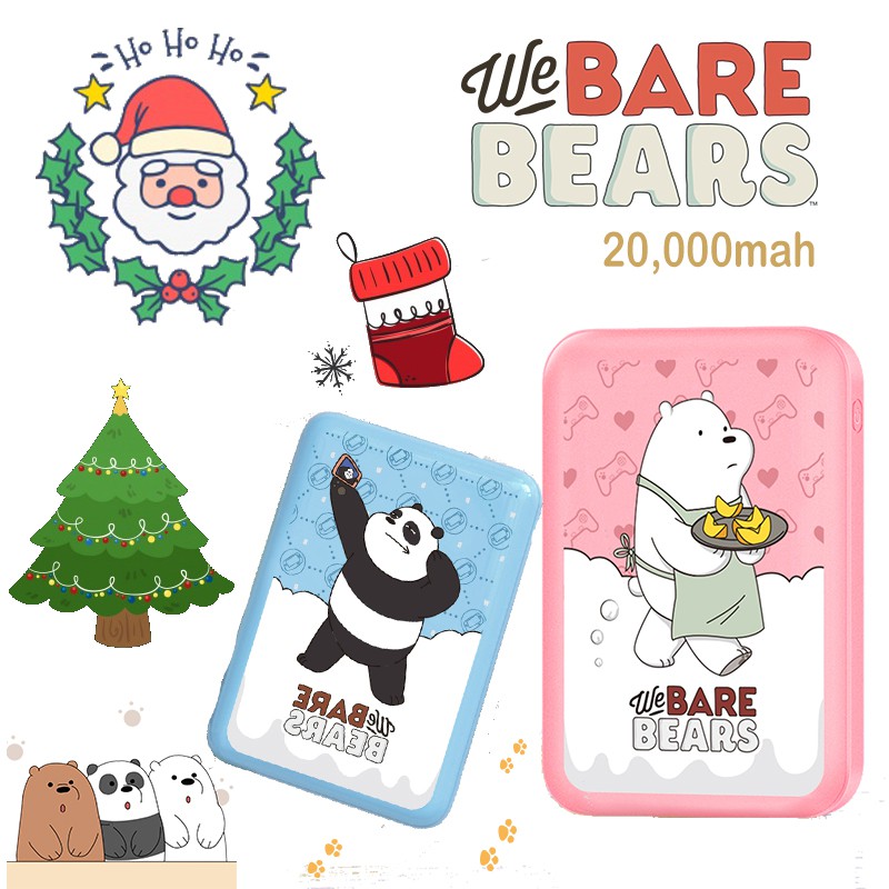 Powerbank 20000mah We Bare Bears Power Bank 2 Ports USB