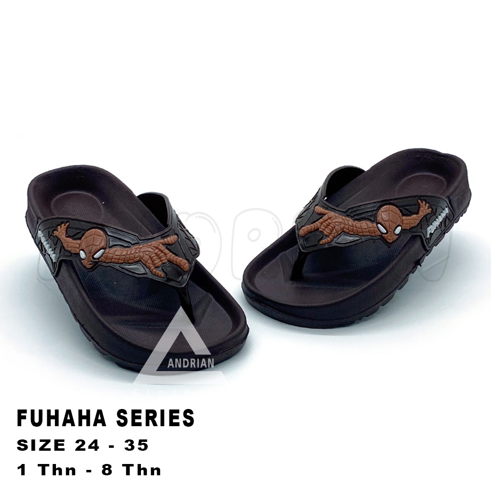 Fuhaha Sandal Jepit Anak laki-laki Model Karakter Spider