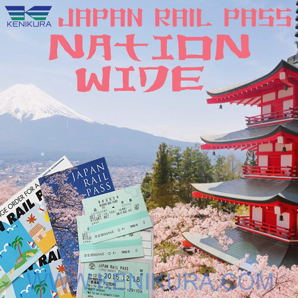 7 days JR Pass GREEN ticket adult, japan rail pass tiket shinkansen dan kereta ke seluruh Jepang