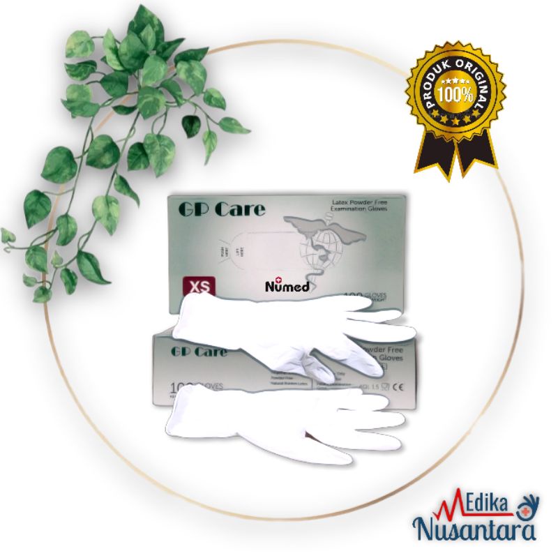 Sarung Tangan Karet Latex Free Powder GP Care / Latex Powder Free Examination Gloves