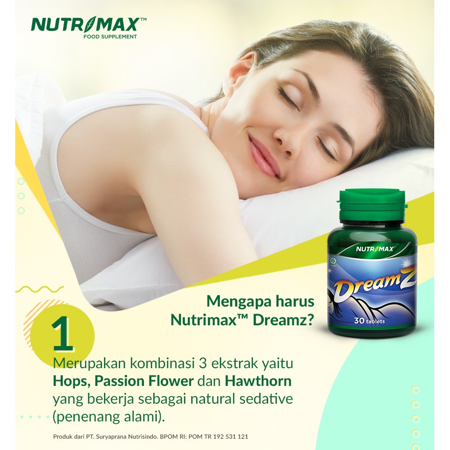 Nutrimax Sweet Dreams 30s / Nutrimax Dreamz / Vitamin Susah Tidur Insomnia