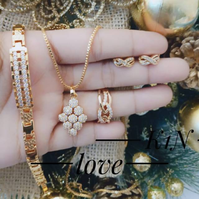 Xuping set perhiasan lapis emas 24k terbaru