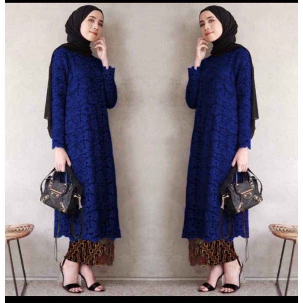 (DIJAMIN REALPICT) Tunik Brukat Corneli Gliter  ! TUNIK SIZE S  M L XL XXL XXXL JUMBO !! TUNIK PREMIUM LACE FARAH ANDIRA AMELIA LUCIA!!!