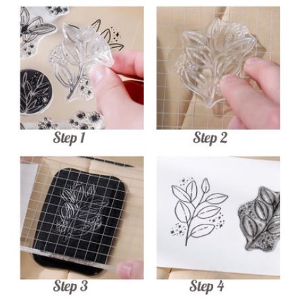 Clear Stamp (Stempel Transparan/Bening) - Leaves Series_21