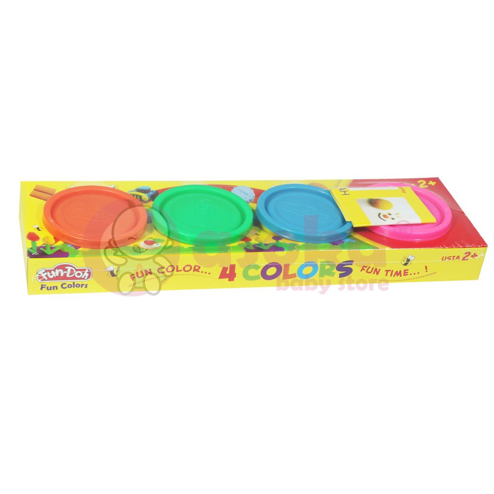 FunDoh Refill 4 mix colour Mainan lilin anak 28003 ASOKA