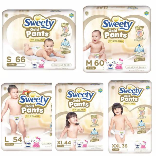 Sweety Gold Pants NB-52/S50/M60/L54/XL44/S66/XXL36