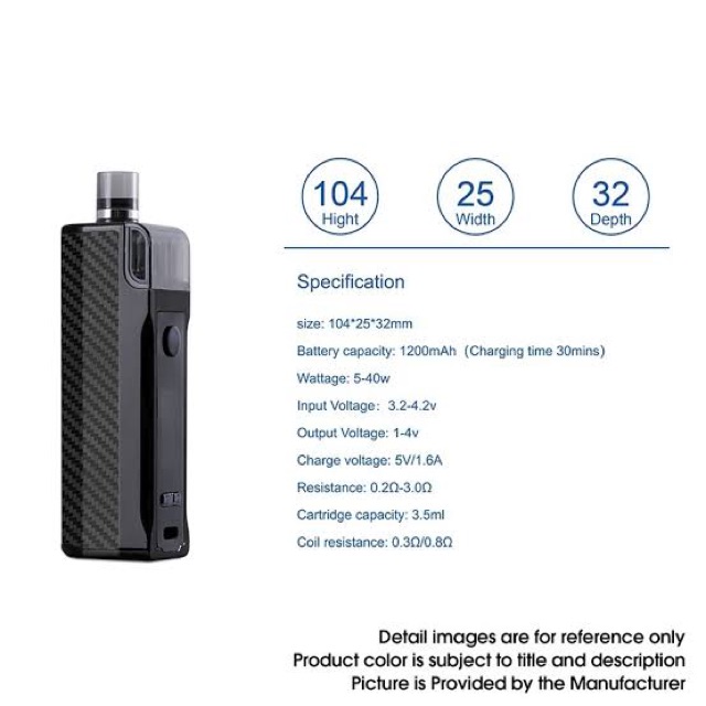 Voocean 40 Mod Pod Kit 40W 1200mAh AUTHEN