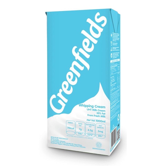 

(BISA COD) Whipping Cream Greenfields 1 liter