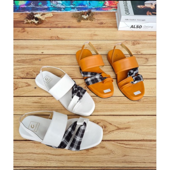 ABBUSHOES PR 03 sandal spon tali kotak erina