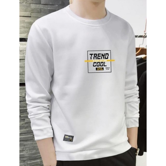 Kaos Lengan Panjang Pria Cowok Trendcool Sweater Kekinian Fashion