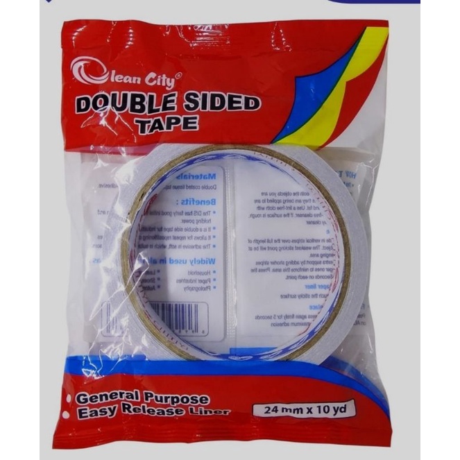 

Selotip / Double Tape Kertas / Double Tape 24mm atau 1 inchi x 10 yard