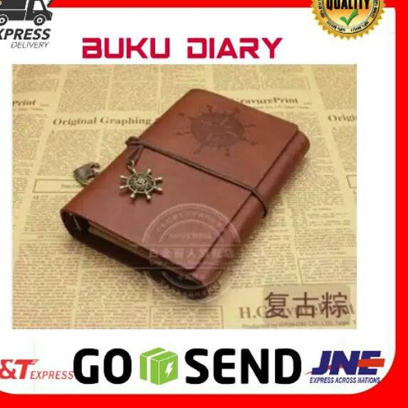 

Murah!!!! Buku Diary Agenda Catatan Binder Kulit Tema Retro Vintage Pirate - 8005 - Coffee