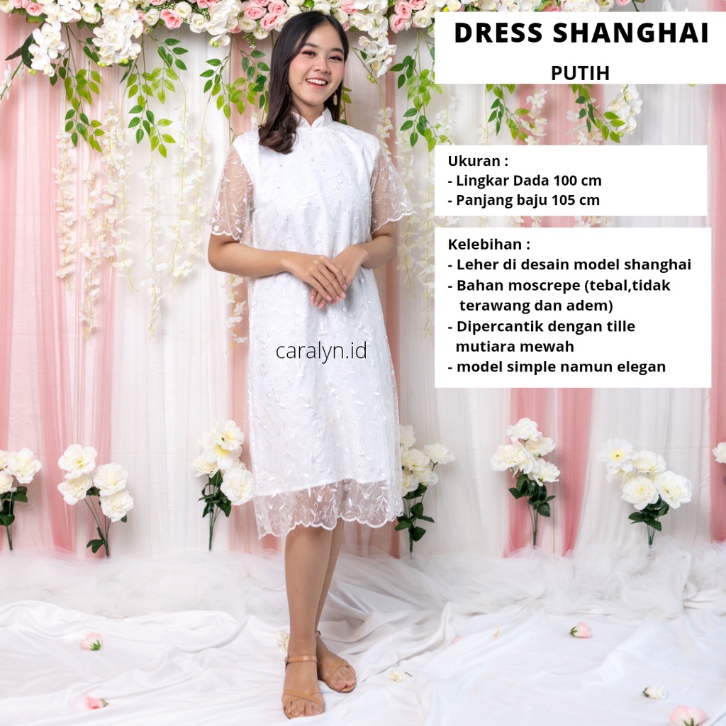 DRESS SHANGHAI BRUKAT TULLLE BORDIR GLITTER