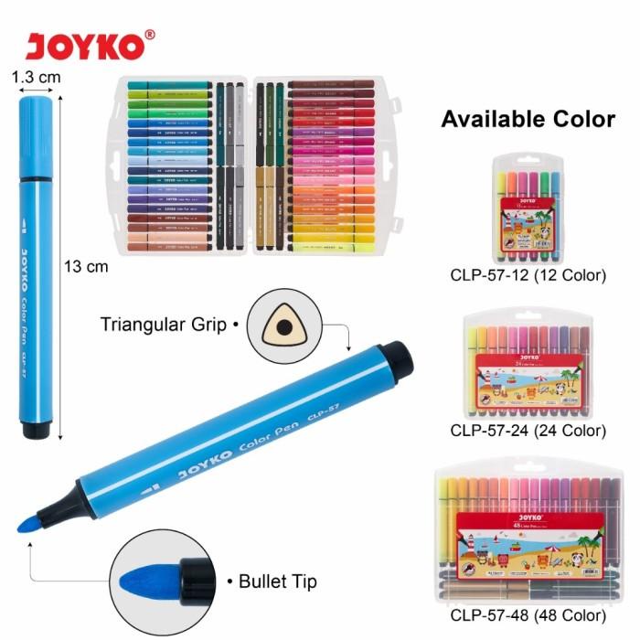 

Spidol JOYKO 48warna CLP57-48/Color Pen Warna/Spidol 48 Warna Warni Best Seller