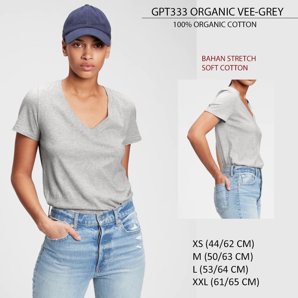 Atasan Kaos Wanita Lengan Pendek (GPT333 ORGANIC VGT TEE)2-4